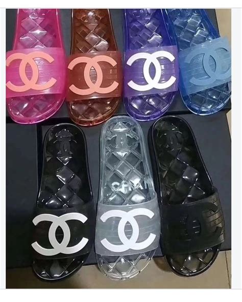 chanel jelly sandals slides replica|chanel dupes.